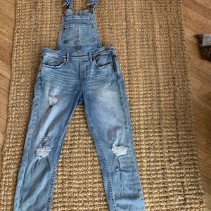 Blank Distressed Overalls 25